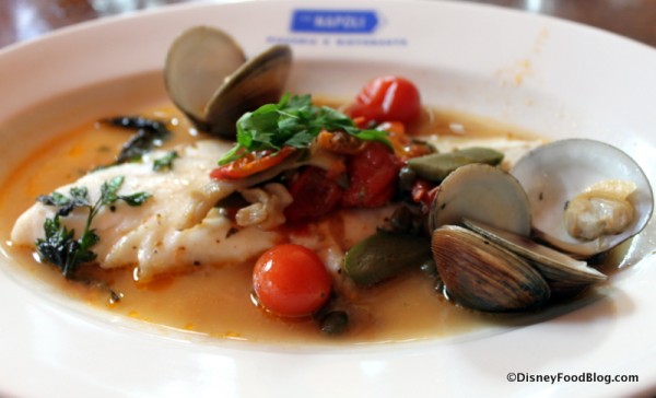 Pesce allo Tiano -- Stewed Fish, Clams, Tomatoes, Olives, and Capers