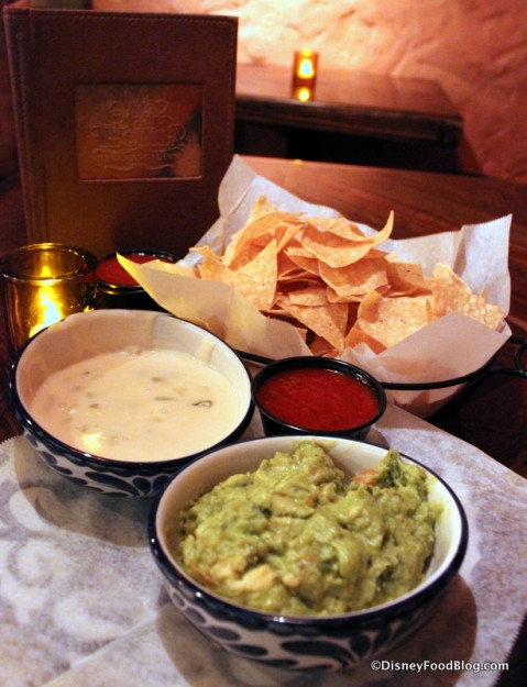 Trio Combo -- Salsa, Guac, Queso, and Chips