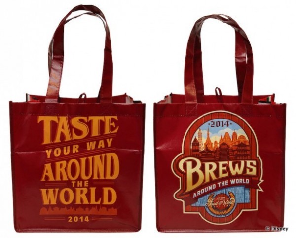 2014 Epcot Food and Wine Festival Reusable Tote -- Two Awesome Logos in One Great Bag!