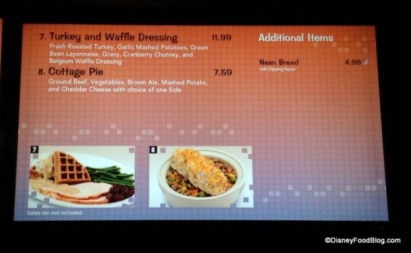 Landscape of Flavors menu screen