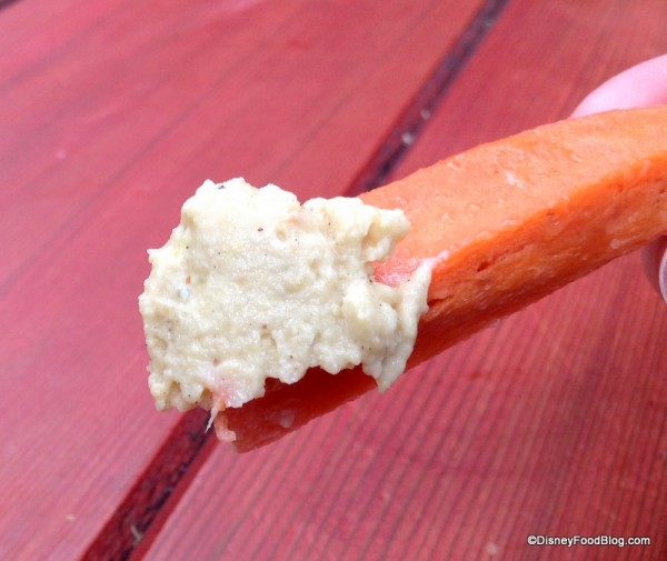 Carrot with hummus
