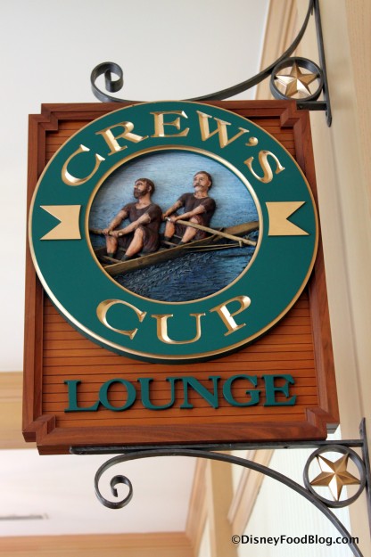 Crew's Cup Lounge Sign