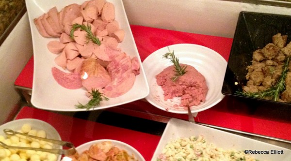 Some Traditional German Cold Salads Including Sausage Salad (left) and Herring Salad (right)