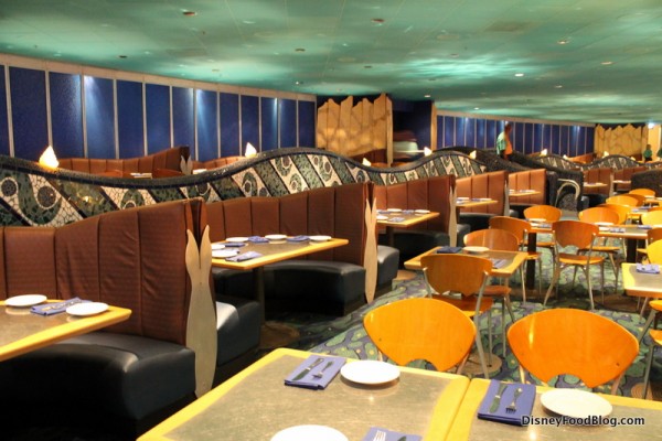 Booths and tables in upper levels