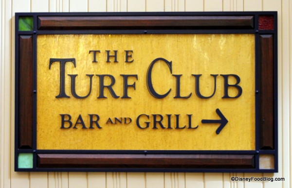 Sign leading you to the Turf Club