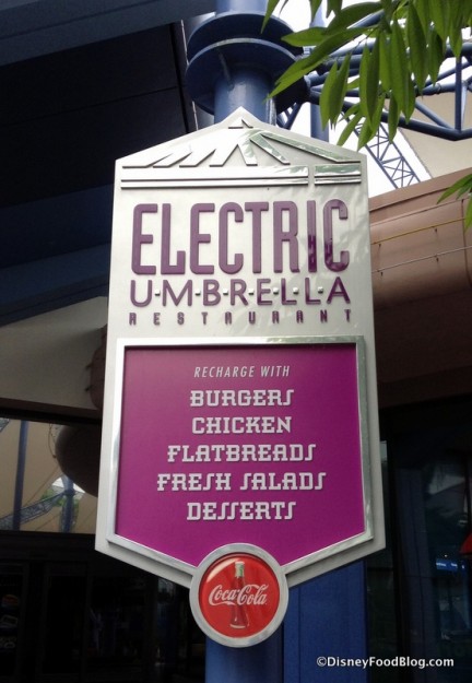 Electric Umbrella outdoor sign
