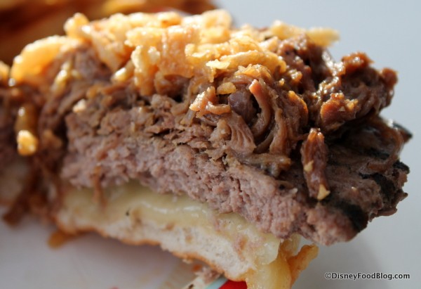 French Dip Burger cross-section