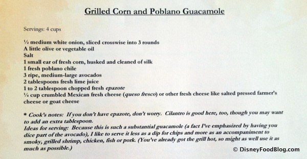Grilled Corn and Poblano Guacamole -- Ingredients