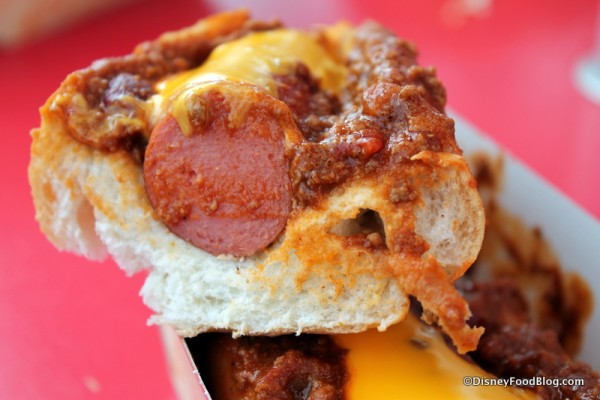 Chili-Cheese Hot Dog cross-section