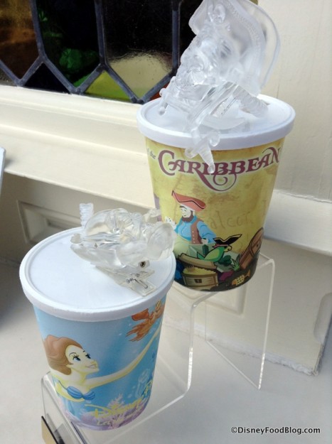 Ariel and Pirates of the Caribbean souvenir cups