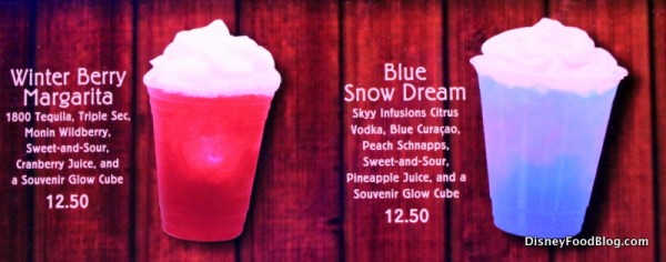 Winter Berry Margarita and Blue Snow Dream