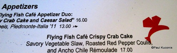 Flying Fish Café Crispy Crab Cake Menu Item