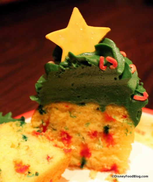 Holiday cupcake cross-section
