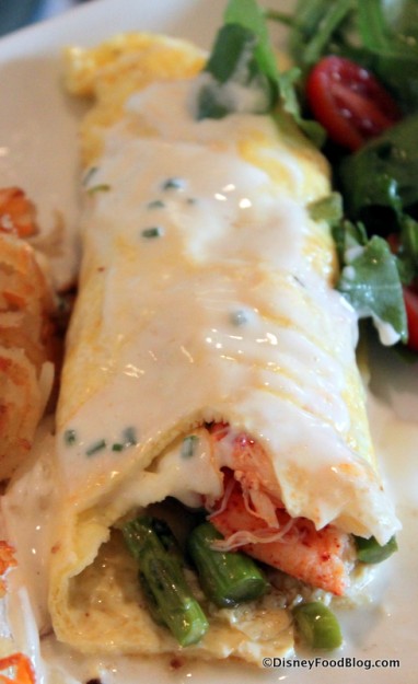 Lobster Omelet -- Inside