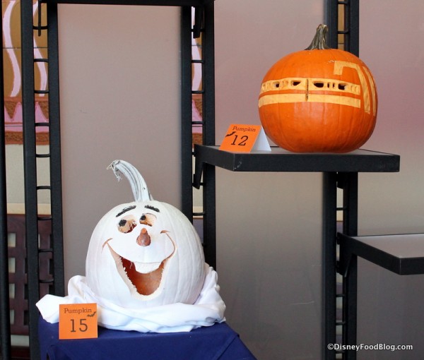 Monorail and Olaf pumpkins