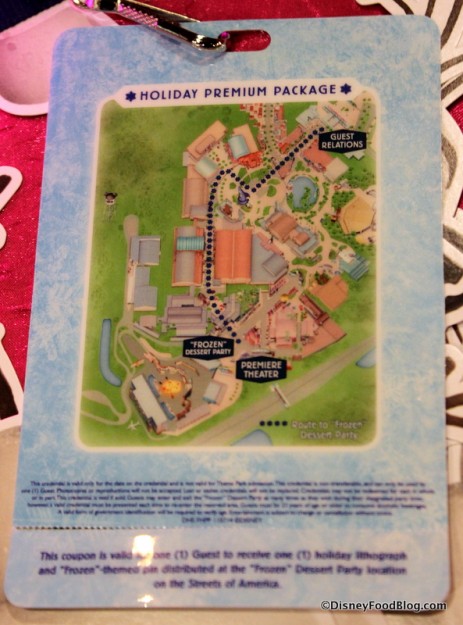 Back of Credential with Map