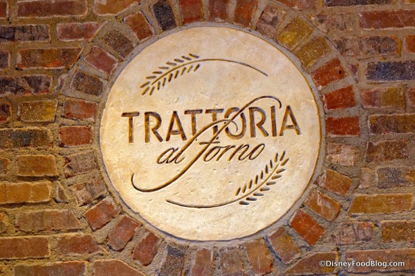 Trattoria Sign at the Hostess Station