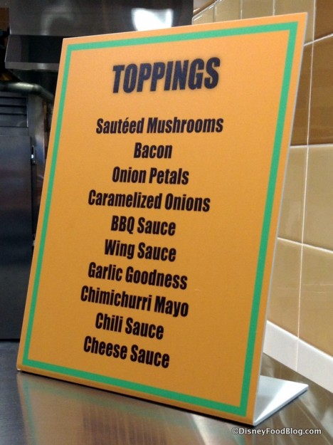 Create Your Own topping options