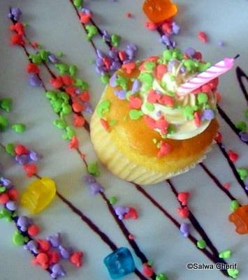 Birthday Cupcake at Akershus Royal Banquet Hall