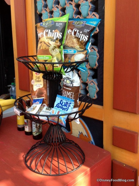 Packaged snacks at Allergy-friendly kiosk