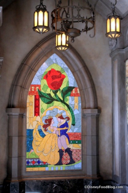 Belle and Prince Stained Glass Window