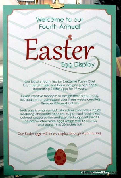 2015 Grand Floridian Easter Egg display