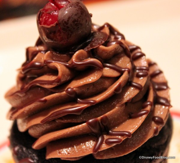Chocolate Covered Cherry Cupcake -- Up Close