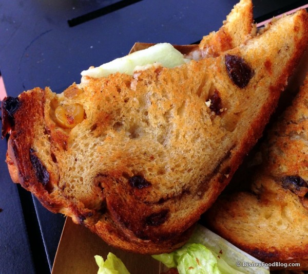 Canadian Cheddar and Apple Grilled Cheese Sandwich -- Up Close