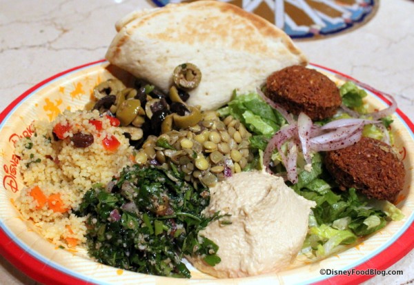Vegetarian Platter at Tangierine Cafe in Epcot's Morocco Pavilion