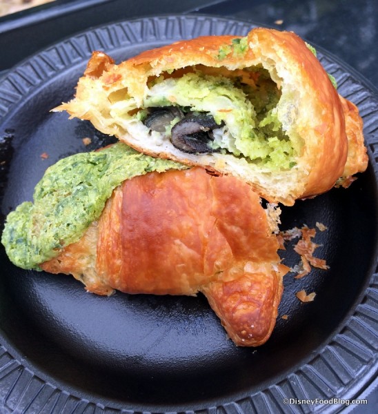 Cross-Section of Croissant aux Escargots with Garlic and Parsley