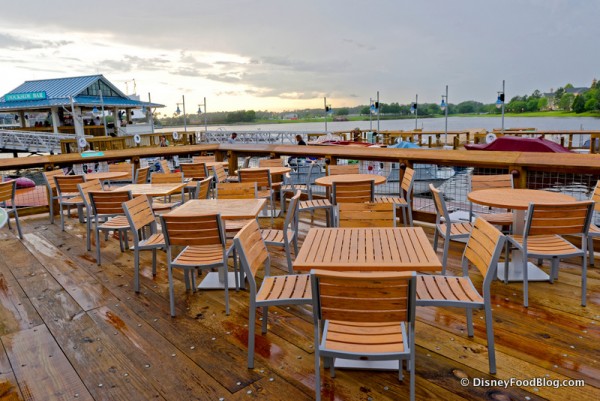 Teak Tables and Chairs with a View