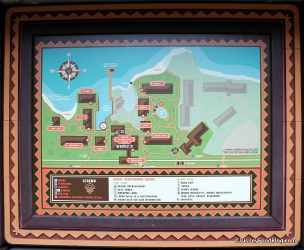 Map of the Polynesian Village Resort