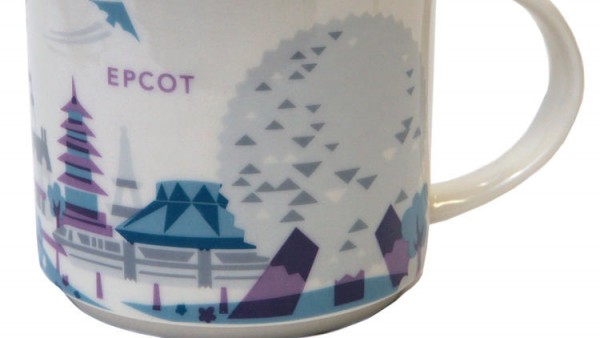 New Epcot Starbucks "You Are Here" Mug, Featuring a Grey Monorail (Photo Credit Steven A. Miller)