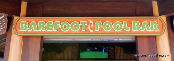 Barefoot Pool Bar sign