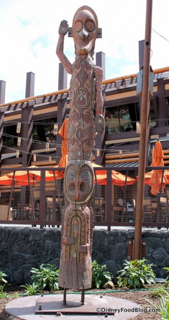 Tiki statues surrounding the Terrace
