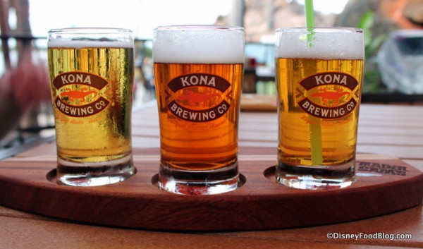 Kona Beer Flight at Trader Sam's Tiki Terrace