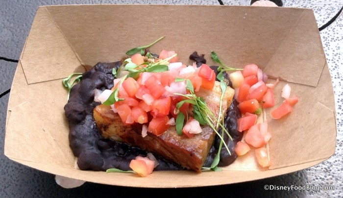 Crispy Pork Belly with Black Beans and Tomato