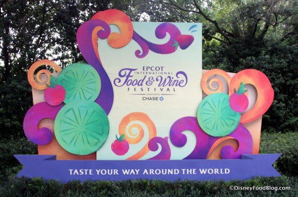 Epcot Food and Wine Festival Sign
