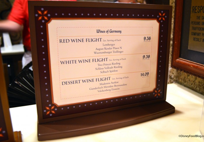 Wine Flight Options