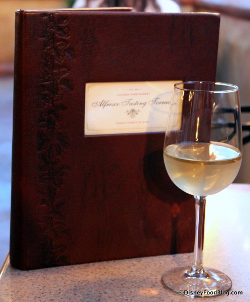 Chardonnay at Alfresco Tasting Terrace