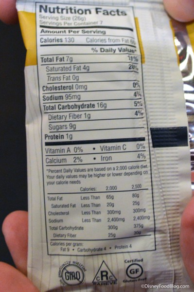 Snacks With Character Chocolate Chip Crunchy Cookie Nutrition Facts