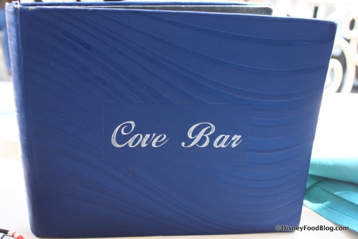 Cove Bar Menu Cover
