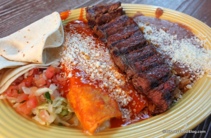 Carne Asada & Red Chile Enchilada Platter
