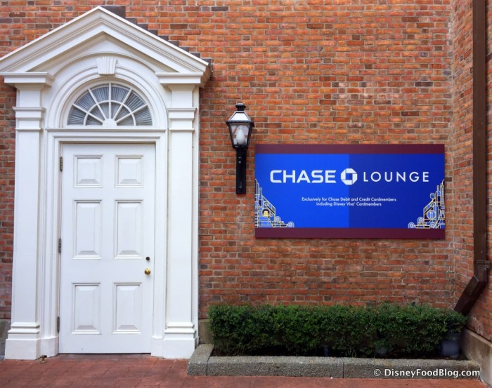 Chase Lounge Entrance in the America Pavilion at the 2015 Epcot Food and Wine Festival
