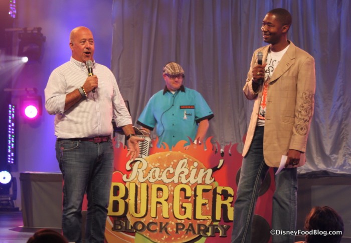 Chef Andrew Zimmern at the First Rockin' Burger Block Party