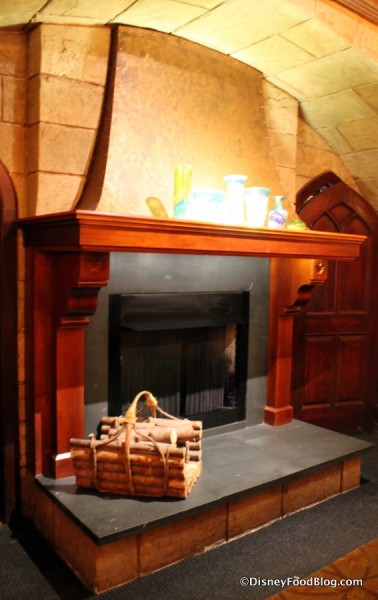 Fireplace in Le Cellier Steakhouse