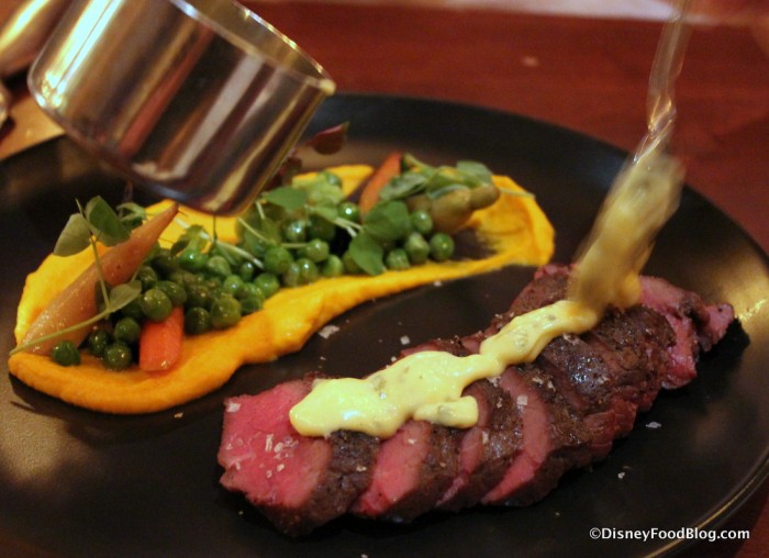 Seared Canadian Bison Strip Loin with Truffle Béarnaise Sauce