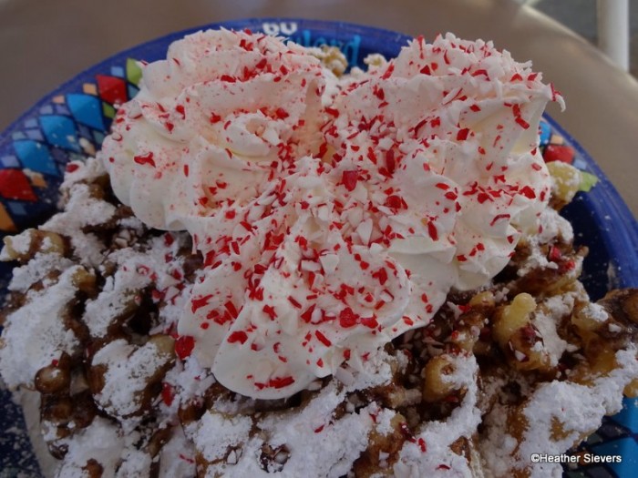 Mickey Whipped Topping with Crushed Candy Canes!