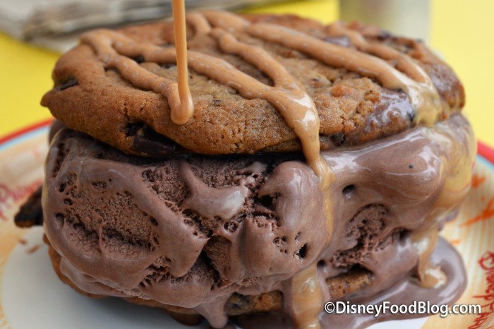 Ice Cream Cookie Sandwich with Peanut Butter at Plaza Ice Cream Parlor