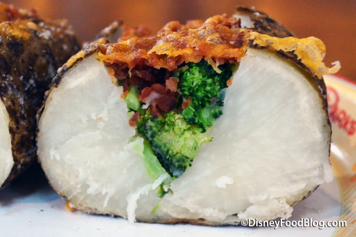 Broccoli, Cheddar & Bacon Baked Potato Cross-Section